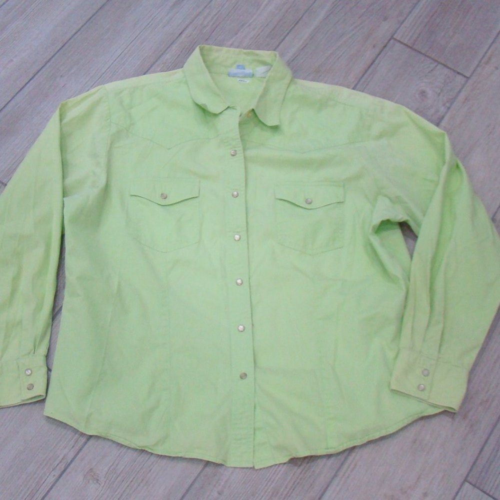 Angel Ranch Ladies Pearl Snap WESTERN Long Sleeve Shirt - Size xl